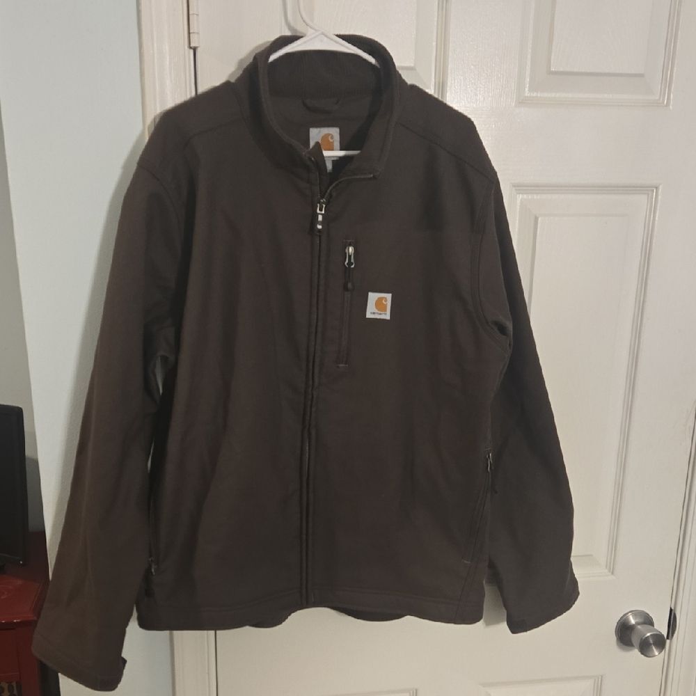 Carhartt Brown Performance Jacket with Standing Collar